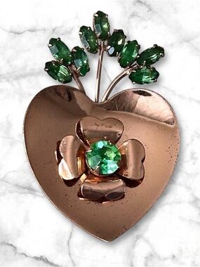 Vintage Coro Gold Tone Brooch